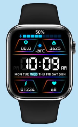 Часы Smart Watch GS7 MAX, 1.9 дюйма, 420*480 TFT, черные, голосовые вызовы, измерение давления, беспроводная зарядка
