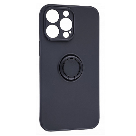 Чехол силиконовый для iPhone 14 Pro Max (6.7), с держателем, с защитой камеры, X-CASE, черный