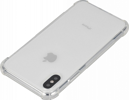 Чехол силиконовый для iPhone X/XS, усиленные края, с защитой камеры, X-CASE, прозрачный