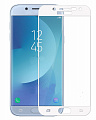 Защитное стекло на Samsung J330FN, Galaxy J3 (2017), 3D, с загибом, белый, X-CASE