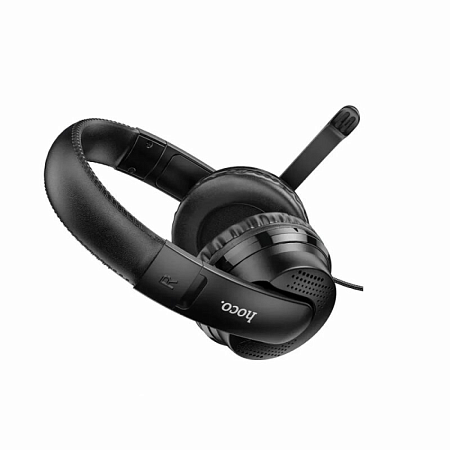 Проводные наушники W103, HOCO, игровые с микрофоном, черные