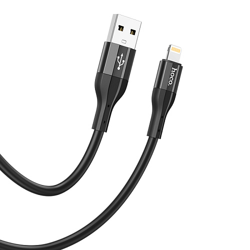 USB дата кабель Lightning, HOCO, X72, 1м, силиконовый, черный