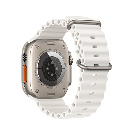 Ремешок на руку для Apple Watch 44/45/46/49 мм, HOCO, WA12, силиконовый ребристый, белый