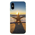 Чехол силиконовый для iPhone X/XS, HOCO, с дизайном морская звезда
