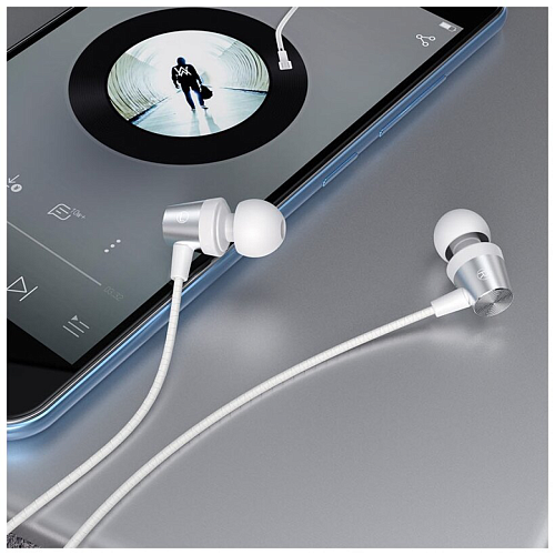 Проводные наушники M79 Cresta universal earphones with microphone, HOCO, белые