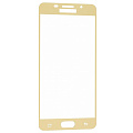 Защитное стекло на Samsung A510F, Galaxy A5 (2016), с загибом, золотое, X-CASE