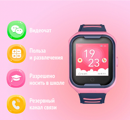 Часы детские Smart Watch 4G , розовые