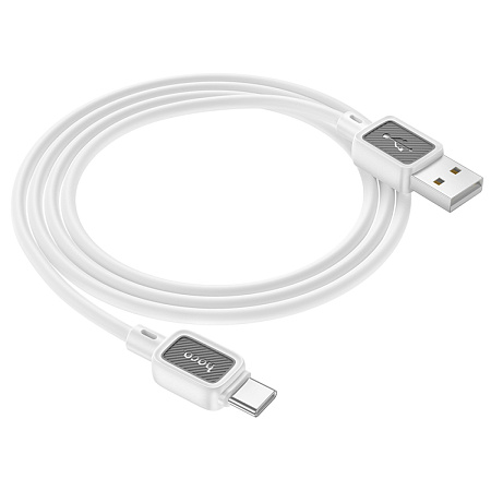 Usb кабель Type-C, HOCO, X108, силиконовый, 1м, белый