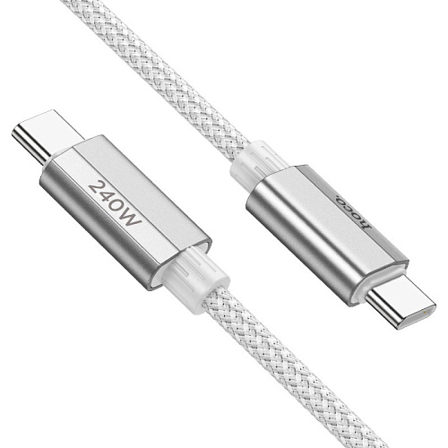 Кабель Type-C на Type-C, HOCO, U134, 240W, 1.8м, серый