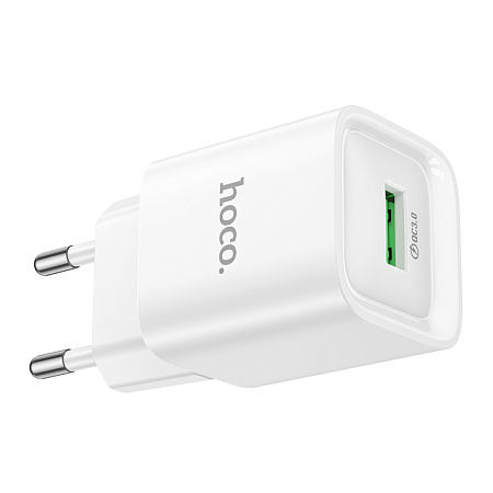 Сетевое зарядное устройство, 1 USB 3.0 QC (C145A), HOCO, мини, белый