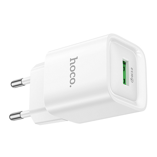 Сетевое зарядное устройство, 1 USB 3.0 QC (C145A), HOCO, мини, белый