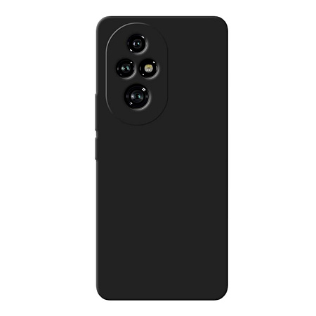 Чехол силиконовый для Honor 200 Pro, с микрофиброй внутри, с защитой камеры, X-CASE, черный