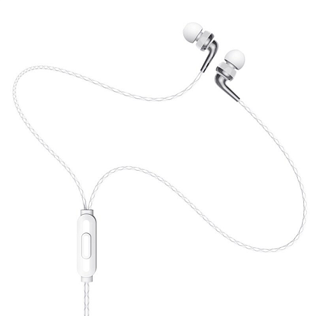 Проводные наушники M71 Inspiring universal earphones with mic, HOCO, вакуумные с микрофоном, белые
