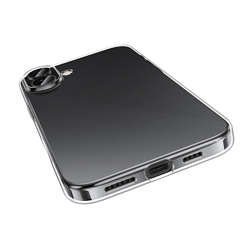 Чехол силиконовый для iPhone 16 Plus, Light series TPU, HOCO, черный