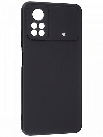 Чехол силиконовый для Xiaomi Poco X4 Pro (5G), с защитой камеры, X-CASE, черный