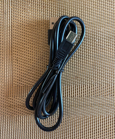 USB дата кабель Mini Usb, 1 метр, удлиненный разъем 6 мм, черный