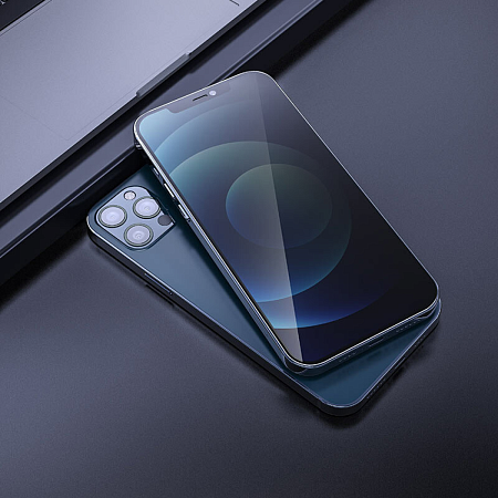 Защитное стекло на iPhone 12 mini (5.4) A21, HOCO, Shatterproof edges full screen anti-spy tempered glass, черное