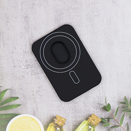 Чехол для карт (MagSafe), без лого, силиконовый, X-CASE, черный