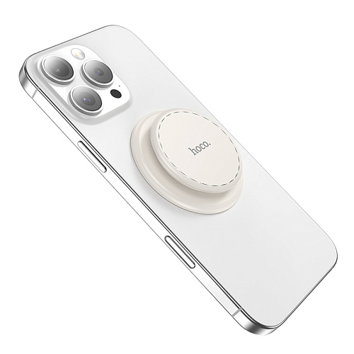 Поп-сокет магнитный (Magsafe), GH8, Hoco, вес: 29g, цвет молочный белый