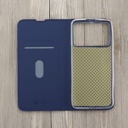 Чехол-книжка для Xiaomi Poco X6 Pro/Redmi K70E, X-CASE, боковой, синий