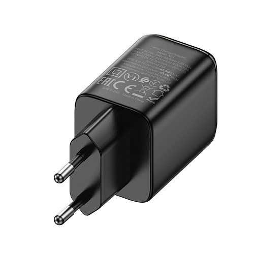 Сетевое зарядное устройство, 1 PD 45W (N54), HOCO, черный