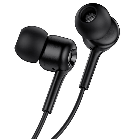 Проводные наушники M82, La musique universal earphones, HOCO, вакуумные с микрофоном, черные