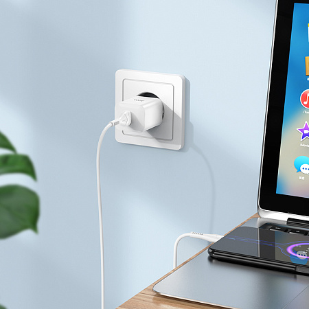 Сетевое зарядное устройство, 1 USB 3.0 QC (N26), HOCO, белый