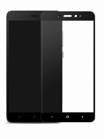 Защитное стекло на Xiaomi Redmi Note 4X, 3D Fiber, черный, X-CASE