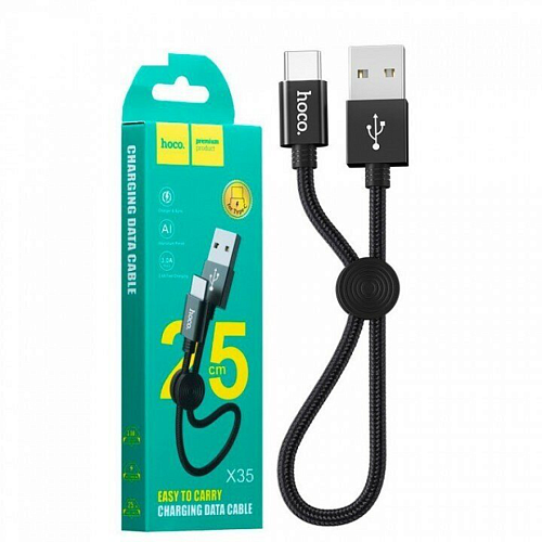 USB Кабель Type-C, HOCO, X35, 25см, черный
