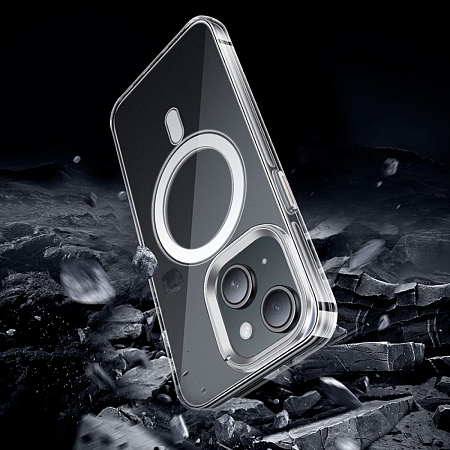 Чехол для iPhone 15, PC, Магнитный (MagSafe), AS3, HOCO, прозрачный