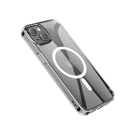 Чехол силиконовый для iPhone 14 (6.1), Магнитный (MagSafe), X-CASE, прозрачный
