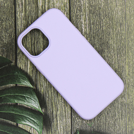 Чехол-накладка для iPhone 15, экокожа, магнитный (MagSafe), без лого, X-CASE, сиреневый