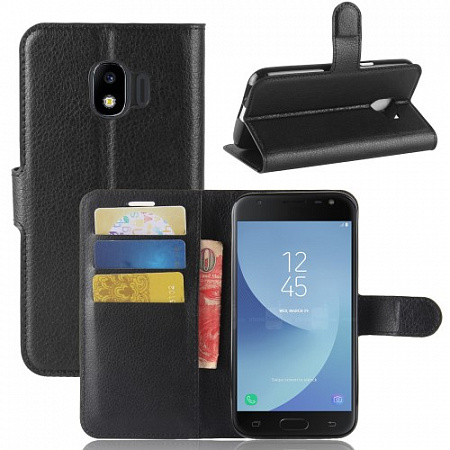Чехол-книжка для Samsung J250F, Galaxy J2 (2018)/J2 Pro (2018), боковой, черный