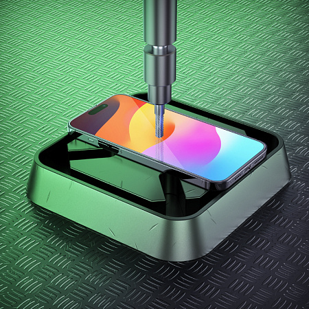 Защитное стекло для iPhone 15 Pro, G16, HOCO, Guardian shield series full-screen 5D large arc tempered glass, черное