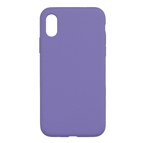 Чехол-накладка для iPhone X/XS, Silicon Case, без лого, сиреневый