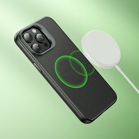 Чехол для iPhone 15 Pro Max, TPU+PU, Магнитный (MagSafe), AS8, HOCO, черный