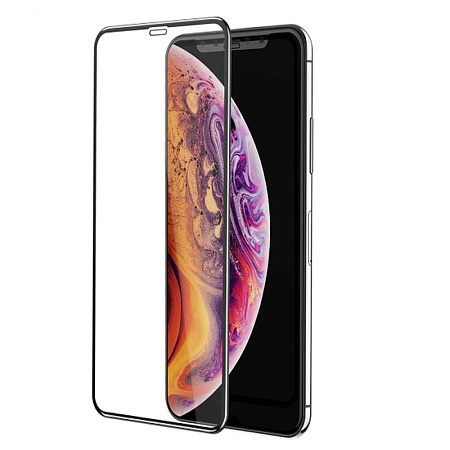 Защитное стекло на iPhone X/XS/11 Pro (5.8), 5D черный, X-CASE