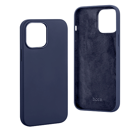 Чехол силиконовый для iPhone 13 mini (5.4), Pure series, HOCO, темно-синий