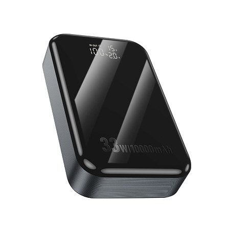 Универсальный Доп. Аккумулятор 10000mAh, Q30, HOCO, 1 USB-A 22.5W, 1 PD 33W, с дисплеем, серый