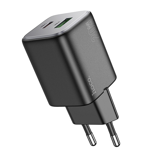 Сетевое зарядное устройство, 1 PD 20W + 1 USB 3.0 QC (N41), HOCO, черный