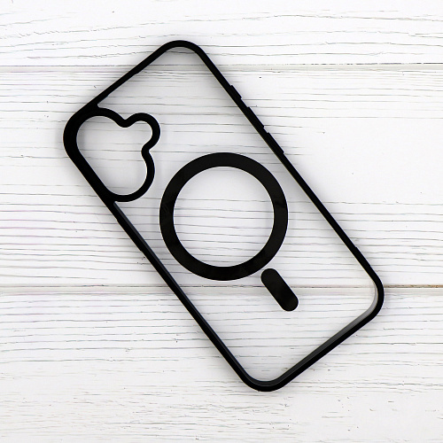 Чехол силиконовый для iPhone 16, Магнитный (MagSafe), X-CASE, черный