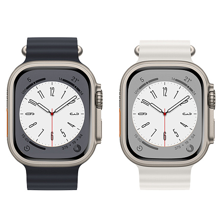 Ремешок на руку для Apple Watch 44/45/46/49 мм, HOCO, WA12, силиконовый ребристый, белый