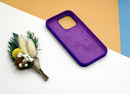 Чехол-накладка для iPhone 14 Pro, Silicon Case, без лого, индиго