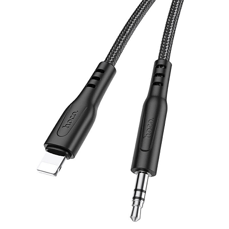 AUX Audio кабель 3,5 мм на Lightning, UPA18, HOCO, черный