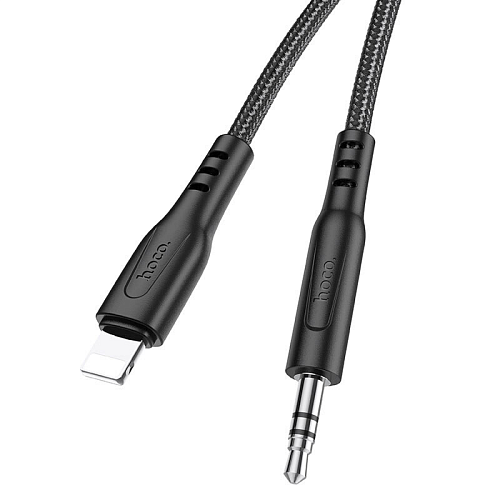 AUX Audio кабель 3,5 мм на Lightning, UPA18, HOCO, черный