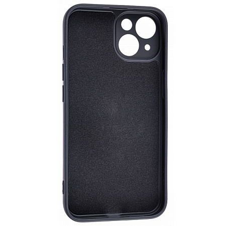 Чехол силиконовый для iPhone 14 (6.1), с держателем, с защитой камеры, X-CASE, черный