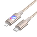 Кабель Lightning to Type-C (PD), HOCO, U144, 1.2м, PD 27W, золотистый
