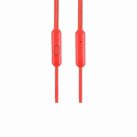 Проводные наушники M14 Universal Earphone, вакуумные с микрофоном, HOCO, красные