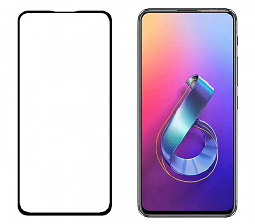 Защитное стекло на Asus ZS630KL, ZenFone 6, 9D, черный, X-CASE