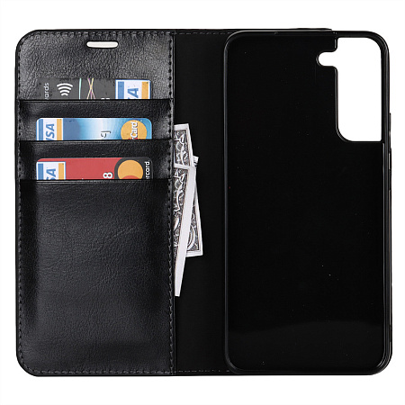 Чехол-книжка для Samsung Galaxy S22 Plus, боковой, экокожа, черный